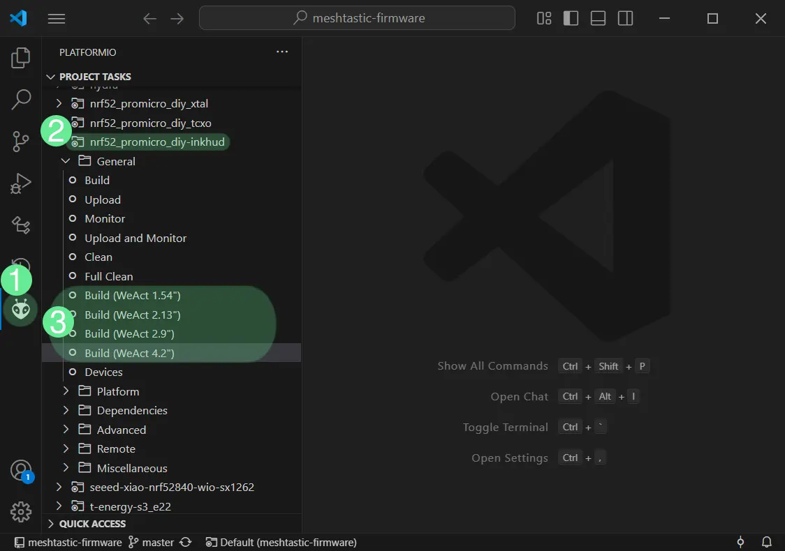 custom platformio build tasks for diy presets
