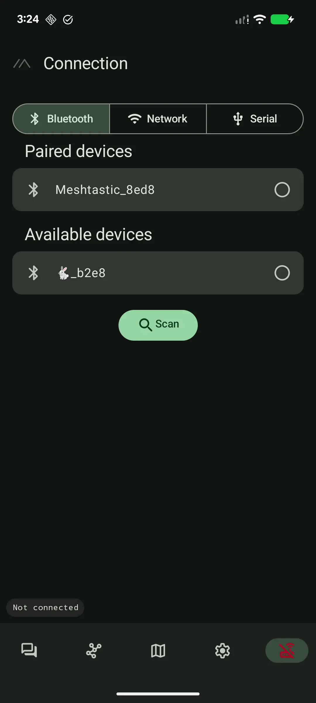 Bluetooth pairing list